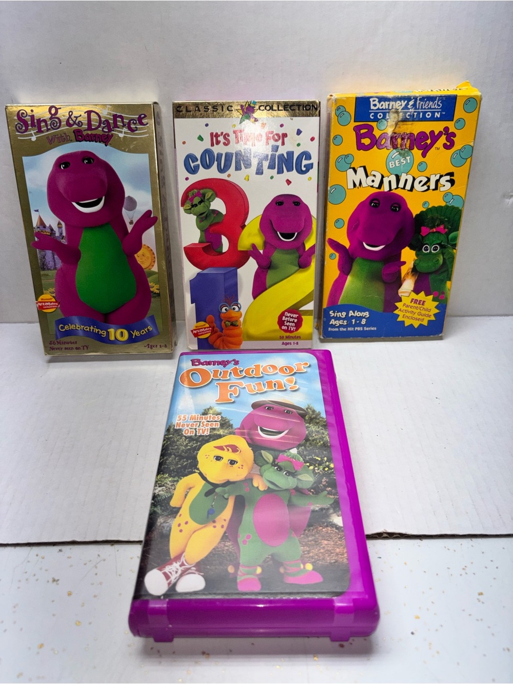Barney & Friends VHS Lot - 4 Tapes
